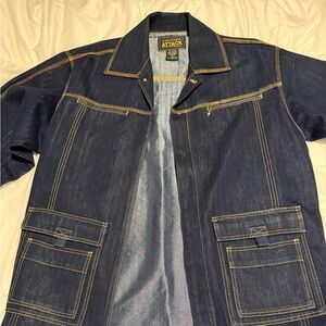 vintage counter attack denim jacket men’s streetwear XL  rare